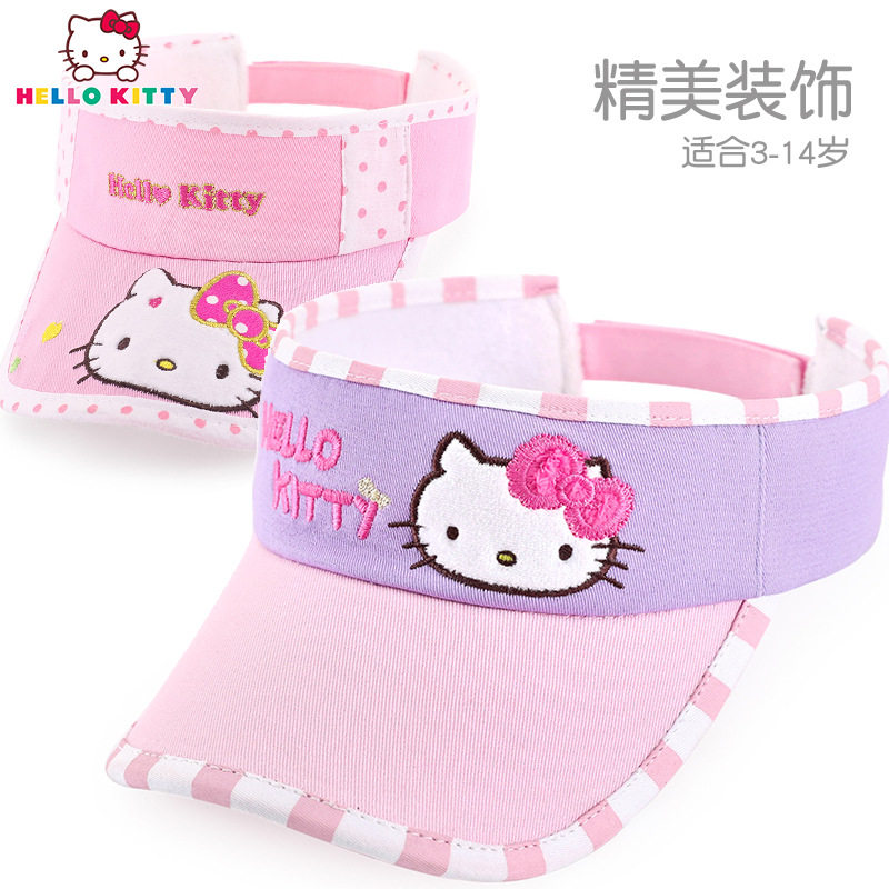 HelloKitty儿童帽子夏季百搭空顶帽宝宝防晒帽太阳帽女童遮阳潮帽|ruв категории Детская одежда, шляпа/шарф/маска/перчатки/наушники/ноги рукав, шляпа - от Buy2taobao.com для оказания профессиональной услуги покупки агента Taobao
