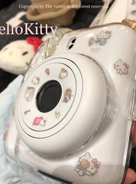 适用富士13拍立得mini12/11/SE透明水晶保护壳子挂绳相机的保护套