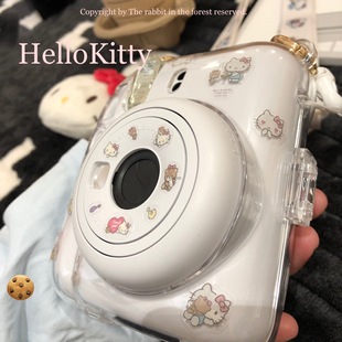 HelloKitty日本富士mini12拍立得保护壳套相机包可爱斜挎挂绳配件