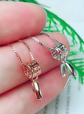 新品玉坠卡扣配件扣925银吊坠扣瓜子扣头翡翠挂扣玉器夹扣项链扣