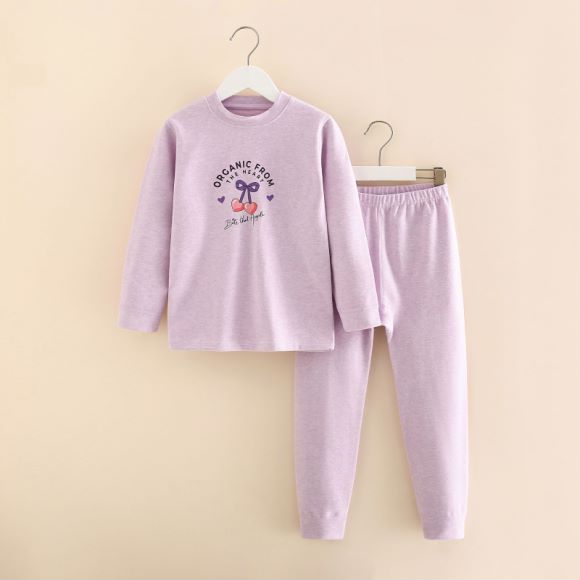 好鑫舒绒棉儿童内衣套装厚秋衣秋裤女童薄保暖衣中领新款无骨打底