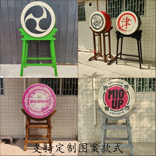 定制立式牛皮战鼓装饰道具鼓中国红民族大鼓景区影视鼓寺院鼓太鼓