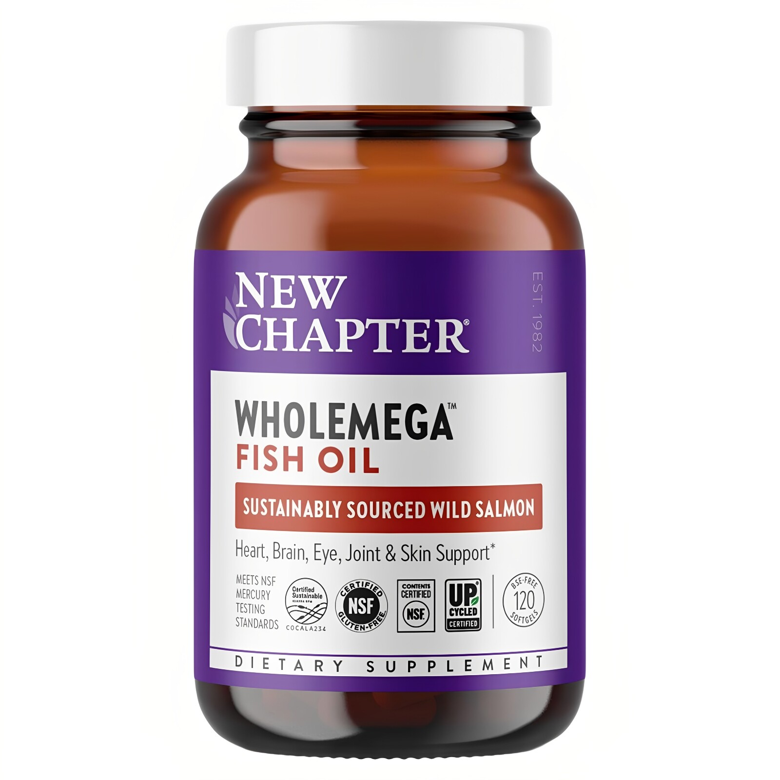 美国NewChapter新章 Wholemega全谱鱼油野生三文鱼提取心脑眼关节