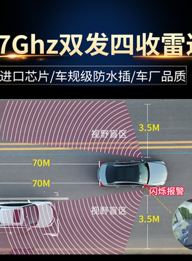 汽车BSD盲区监测并线辅助系统77Ghz毫米波雷达盲点变道后视镜预警