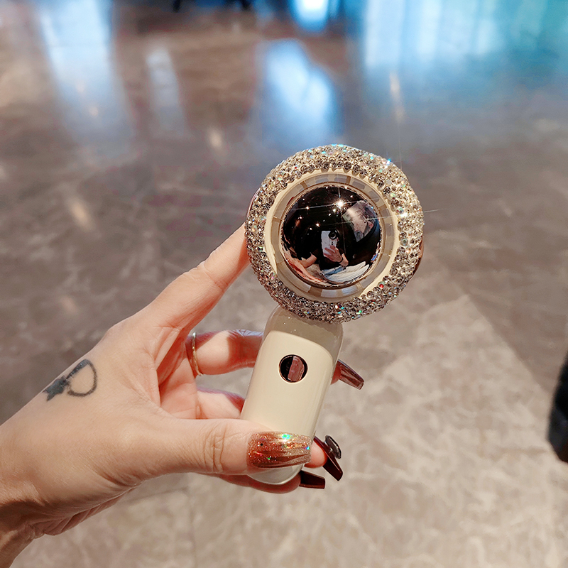 高级感镶钻usb便携手持电风扇