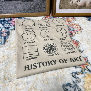 挺哏儿商店T恤重磅厚重T恤艺术的历史毕加索达利安迪沃霍尔绘画