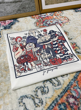 挺哏儿商店T恤美式复古vintage McDonald's麦当劳一家人男女短袖