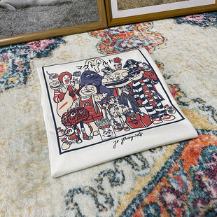 挺哏儿商店T恤美式复古vintage McDonald's麦当劳一家人男女短袖