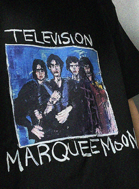 挺哏儿商店T恤Television Marquee Moon CBGB 乐队油画版原创设计