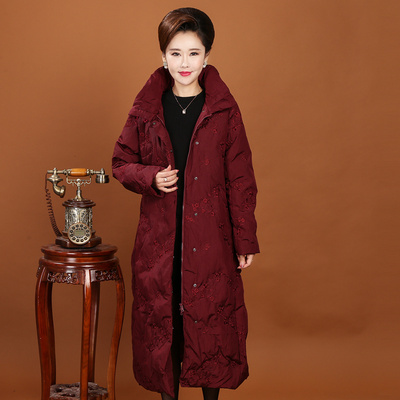 特价清仓高贵外套长款50岁羽绒服