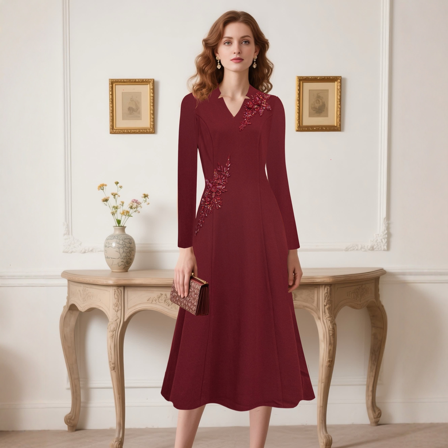 碧阳新款轻奢礼服连衣裙