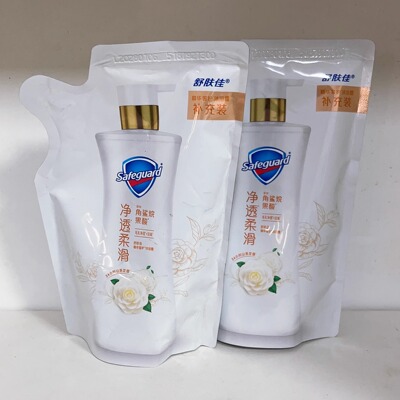 舒肤佳净透柔滑沐浴露200g山茶花香补充装含角鲨烷清洁滑嫩肌肤