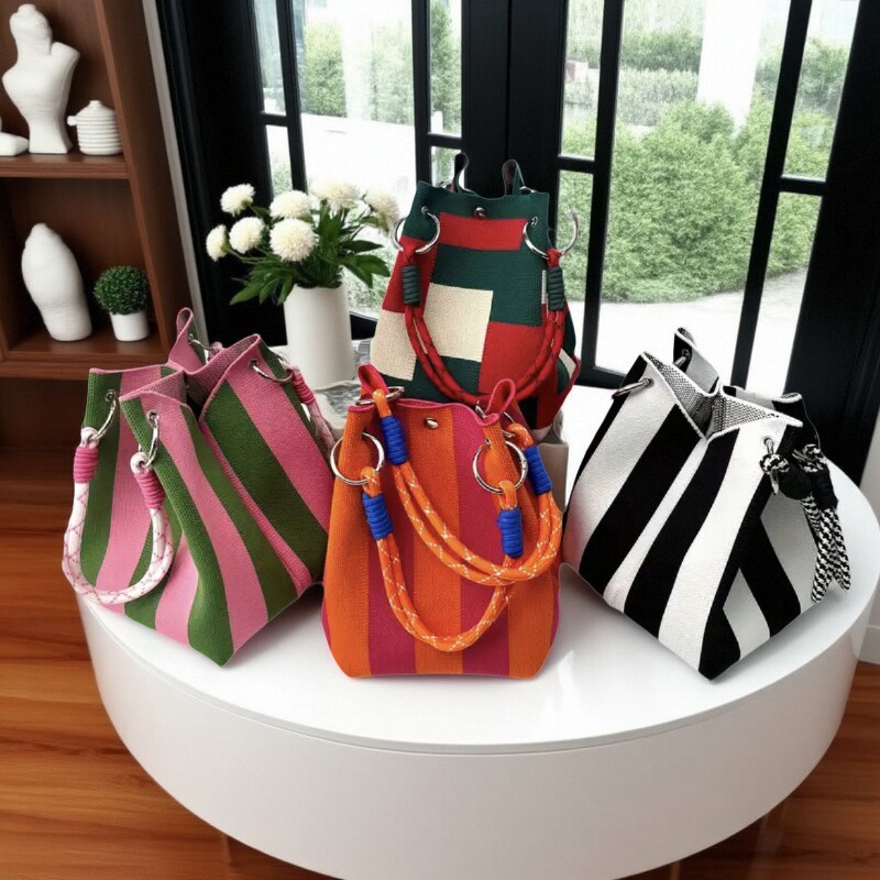 日韩新款针织手拎包便携手提包包