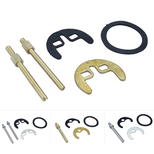 水龙头配件 单双螺丝锁片 厨房龙头固定件 不锈钢马蹄 月牙片加长