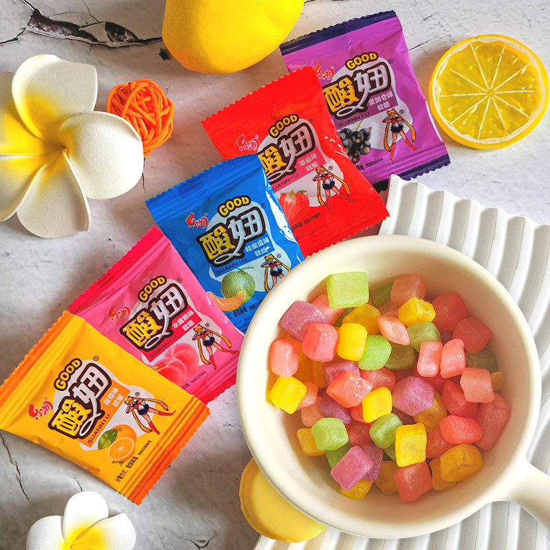 乐潮酸妞软糖水果味酸软糖多口味混拼8090怀旧零食校园小食品,零食/坚果/特产,软糖/果味糖/凝胶糖果,淘宝优惠券,粉丝福利购,淘宝优惠卷