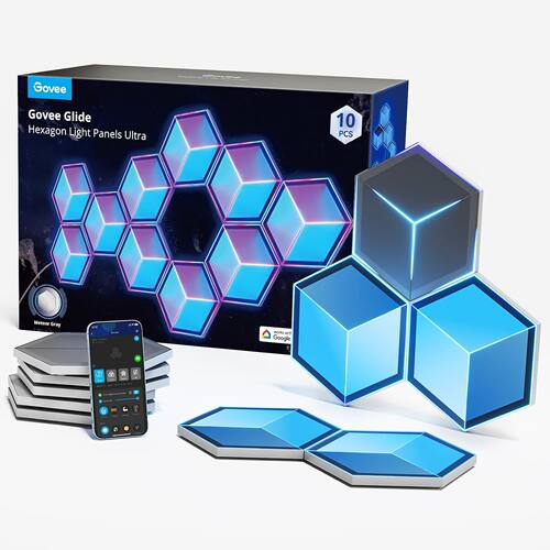 代购Govee Glide Hexagon Light Panels Ultra RGBIC LED壁灯