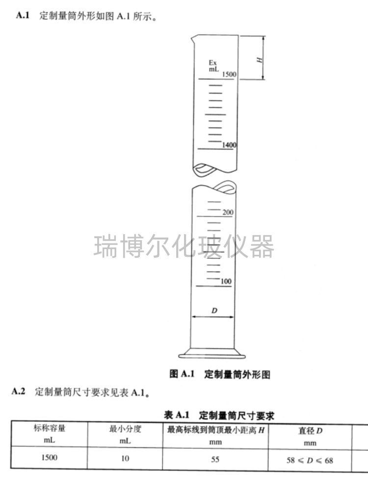 油气田气泡剂实验泡沫携液率玻璃精密量筒1500ml玻璃发泡管