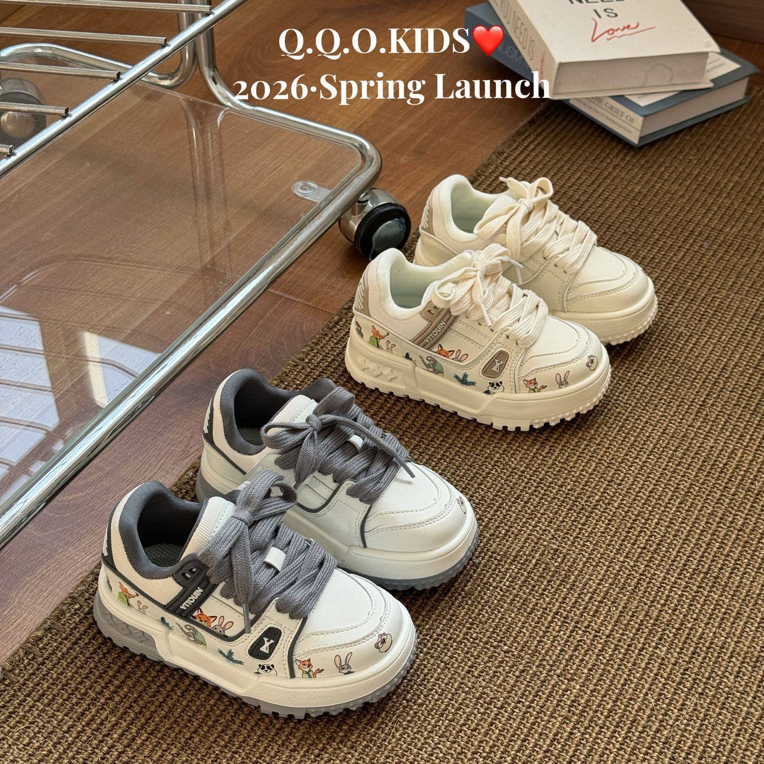 2026春季新款男女童卡通休闲板鞋中大童免系带学生可爱小白鞋,童鞋/婴儿鞋/亲子鞋,运动鞋,淘宝优惠券,粉丝福利购,淘宝优惠卷