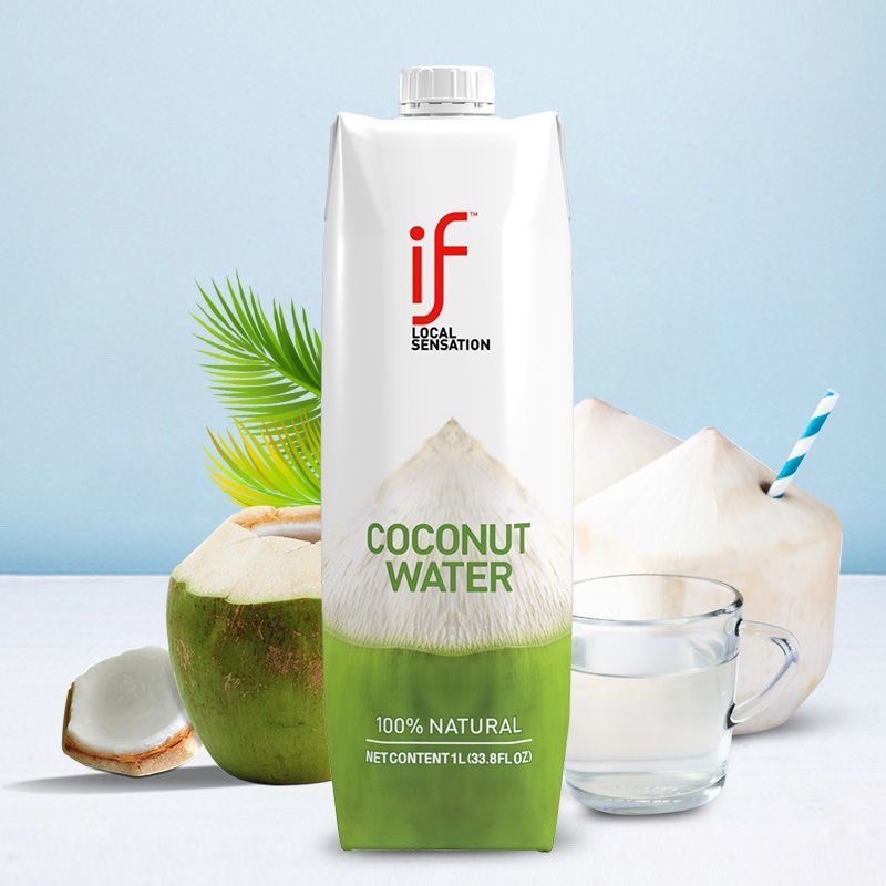 IF泰国原装进口100%if纯椰子水椰青水椰汁果汁饮料1L/350ML升