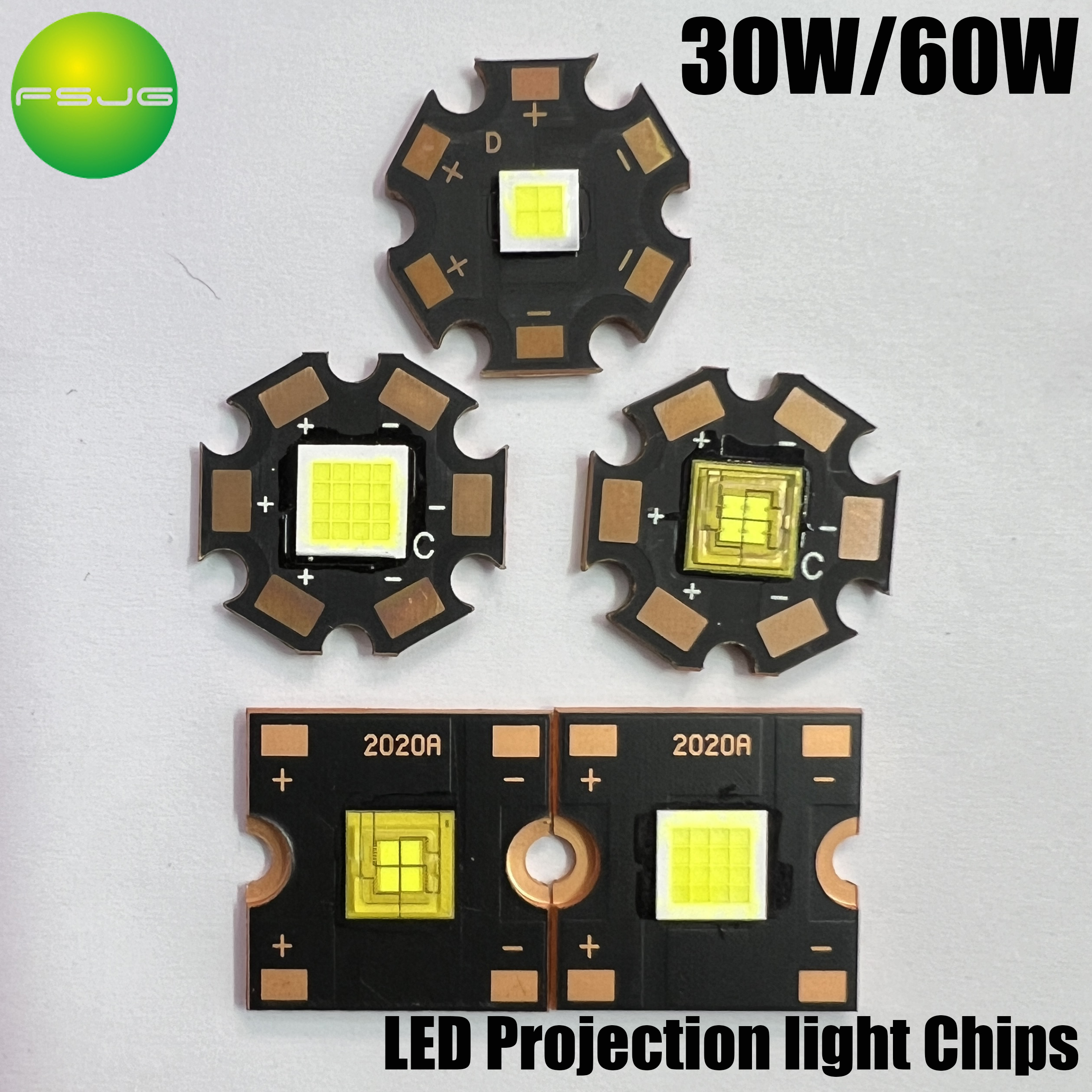 投影灯灯珠30W60WLED白光