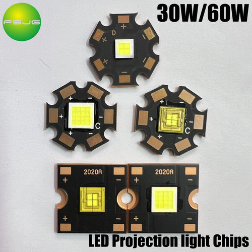 投影灯灯珠30W60WLED白光