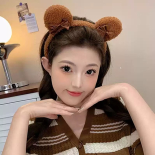 可爱卡通小熊发箍女洗脸头箍女发卡女款发饰女式发箍女式发箍女式
