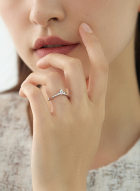 JudyCollins镶钻公主皇冠戒指