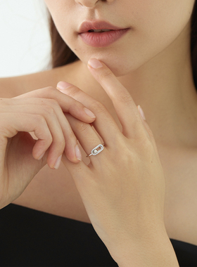 JudyCollins轨道珍珠戒指小众