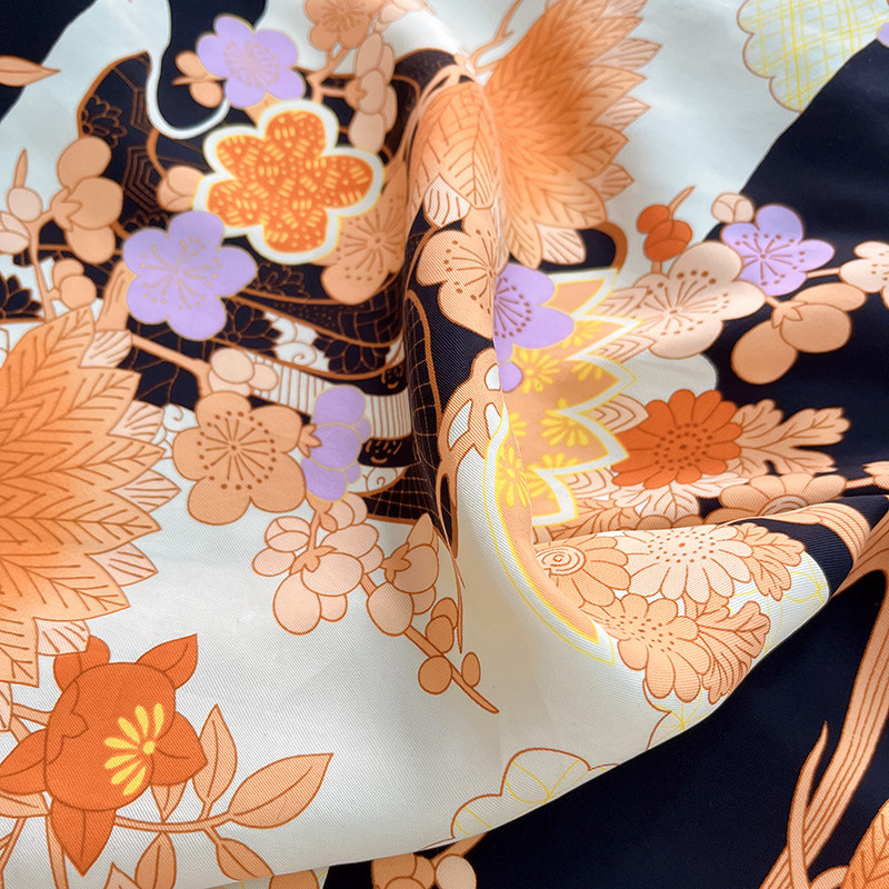 日系风铜氨丝布料重磅砂洗印花天然纤维夏季连衣裙衬衫服装面料