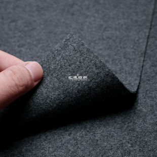 深灰色日本进口双面全羊毛布料冬季毛料毛呢大衣马甲斗篷服装面料