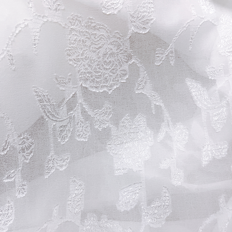 化纤裙子衬衫韩式提花雪纺布料