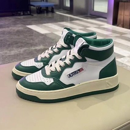 韩国代购AUTRY高帮板鞋女时尚女鞋拼色厚底百搭休闲小白鞋熊猫鞋