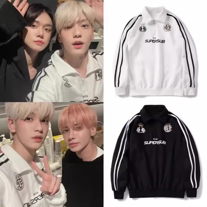 韩国代购supersub半拉链长袖卫衣