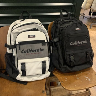 韩国代购 whoau双肩包多功能男女学生书包电脑包大容量旅行包百搭