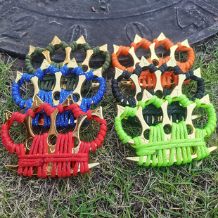 夜光多功能指虎防身自驾自救合法防狼拳扣户外虎指破窗手撑子