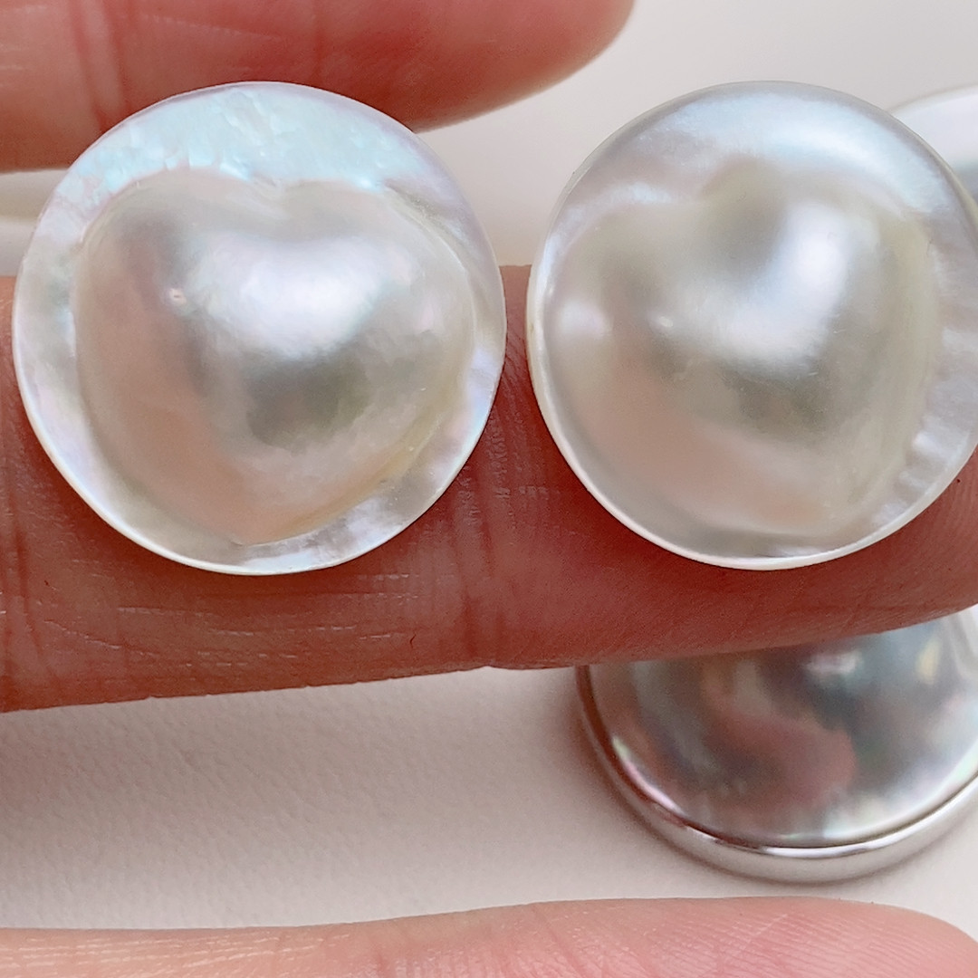 奶油白爱心海水马贝荷包蛋19-20,珠宝/钻石/翡翠,耳饰,淘宝优惠券,粉丝福利购,淘宝优惠卷