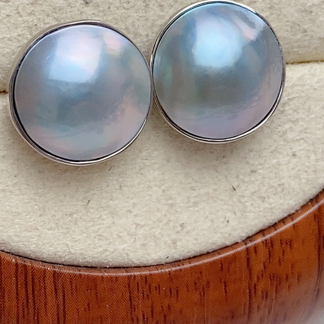 14-15mm无暇小海水马贝耳钉，纯银包边,珠宝/钻石/翡翠,耳饰,淘宝优惠券,粉丝福利购,淘宝优惠卷