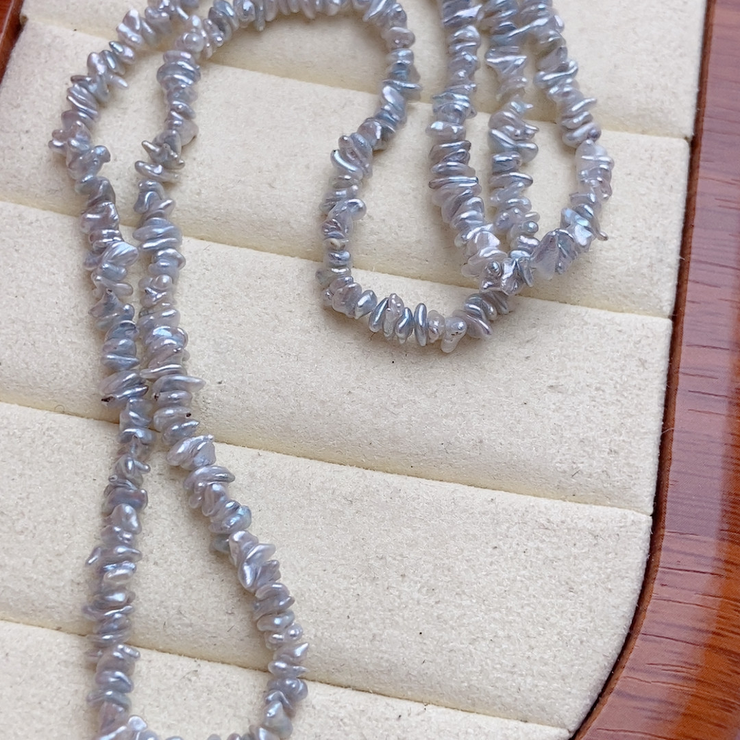 超值，50cm日本无核keshi项链，akoya真多麻色