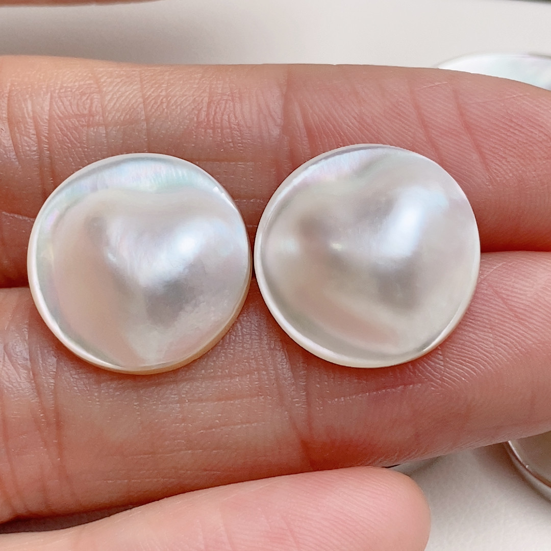 16-17mm白色爱心荷包蛋耳钉,珠宝/钻石/翡翠,耳饰,淘宝优惠券,粉丝福利购,淘宝优惠卷