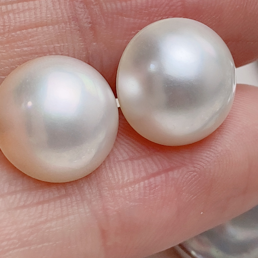 12.8mm白色澳洲海水马贝耳钉,珠宝/钻石/翡翠,耳饰,淘宝优惠券,粉丝福利购,淘宝优惠卷