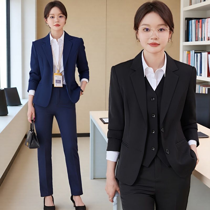 商务正装高端气质职业女裤套装