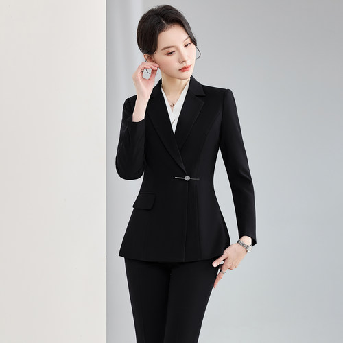秋冬职业西装套装女高端定制款商务正装气质女神范珠宝店工作服女