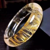 直播间专拍链接 女士手镯 天然水晶手镯 金发晶天然水晶饰品