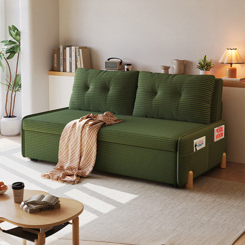 网红款折叠灯芯绒多功能沙发床