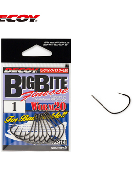 日本原装DECOY胜一路亚软饵倒钓wacky面条虫鱼钩WORM20鲈鱼钩现货