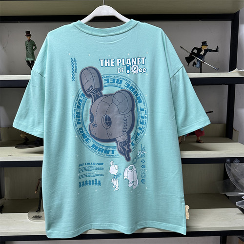 班尼路夏季新品男Qee联名款青年潮简约特宽松纯棉短袖8721201M006