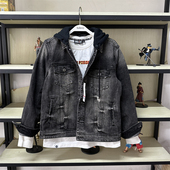 青年纯棉潮流韩版 班尼路秋冬新款 牛仔男时尚 连帽夹克外套88937500