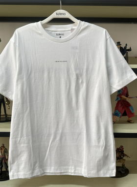 班尼路夏季新品男装青年简约舒适纯棉潮流印花短袖T恤8822101M023