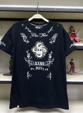 班尼路海贼王夏季新品女装 简约通勤创意纯棉休闲短袖T恤16903915