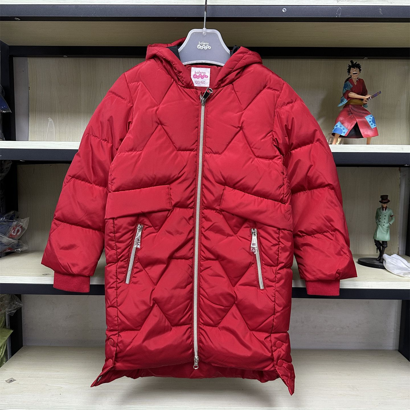 班尼路baleno junior女童冬装加厚保暖中长连帽羽绒外套82937920